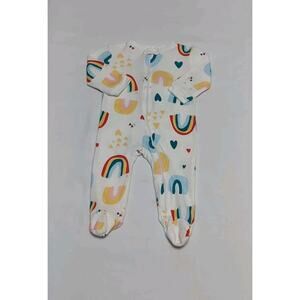 Chick Pea Sleeper Rainbow Size 3-6 Months Pre-owned EUC